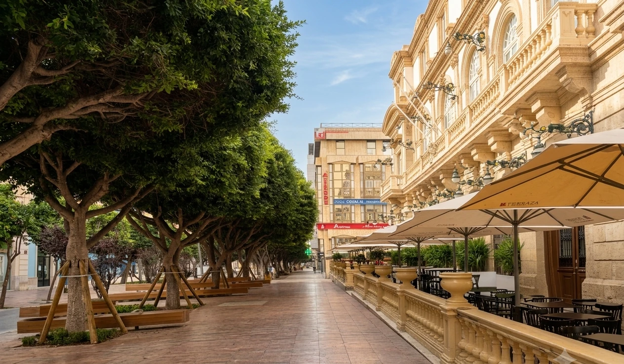 Paseo de Almería cerca de la oficina de Arykasa